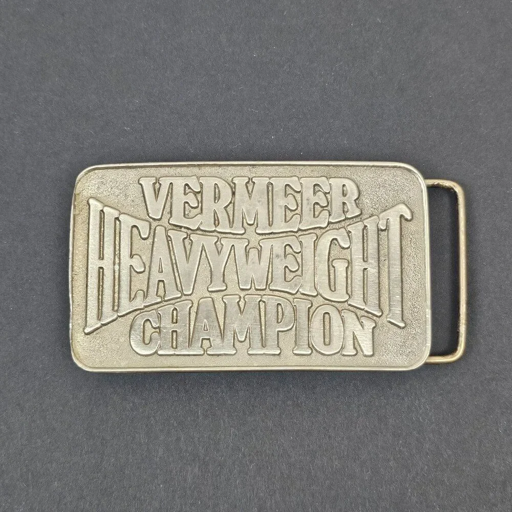 Vermeer‎ Heavyweight Champion Belt Buckle Spec Cast Inc Vtg Agriculture Farmer
